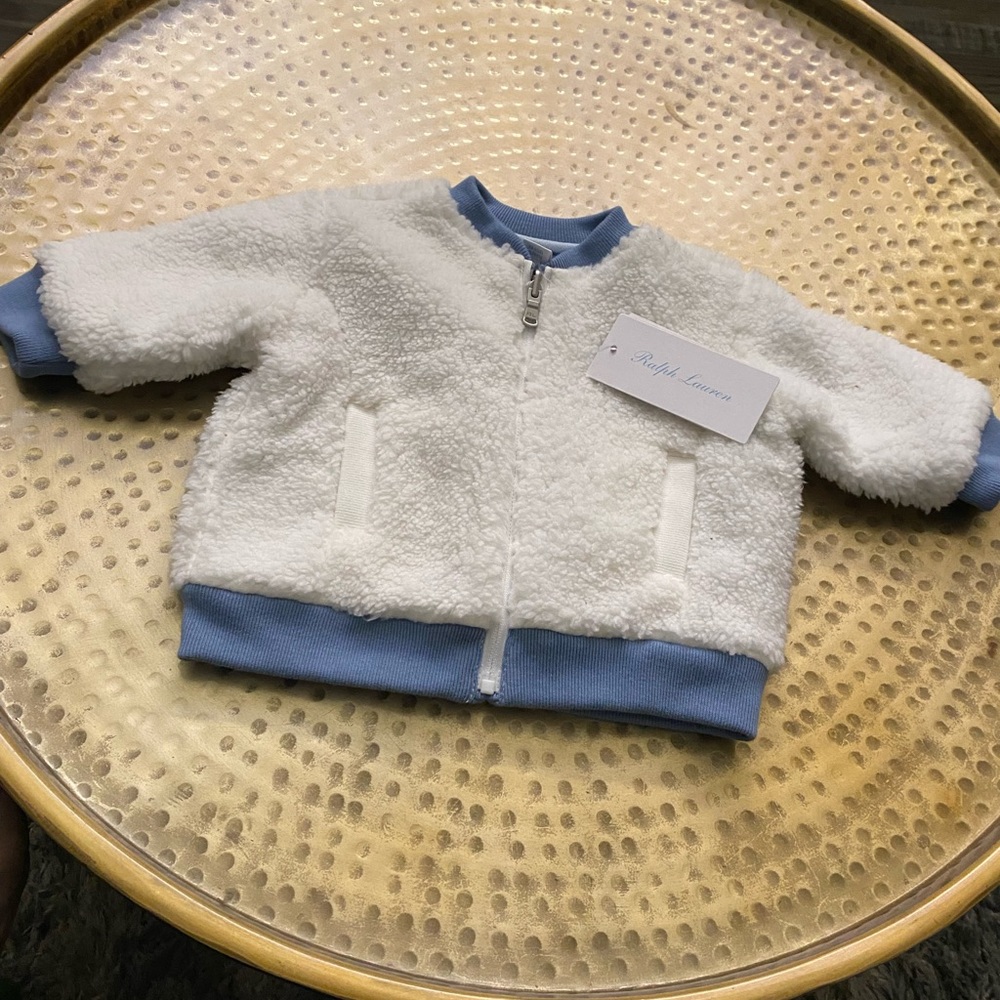 NWT Ralph Lauren 3month zip up sweatshirt